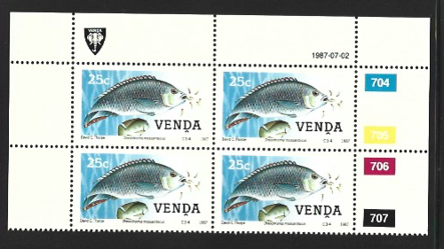 Talapia - 25 cent Venda stamp set