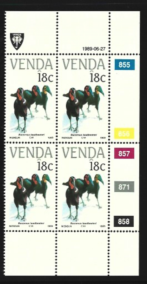 Ground Hornbill - 18 cent Venda stamp set